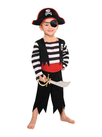 amscan 2-częściowy kostium "Pirat pokładowy" w kolorze czarno-białym