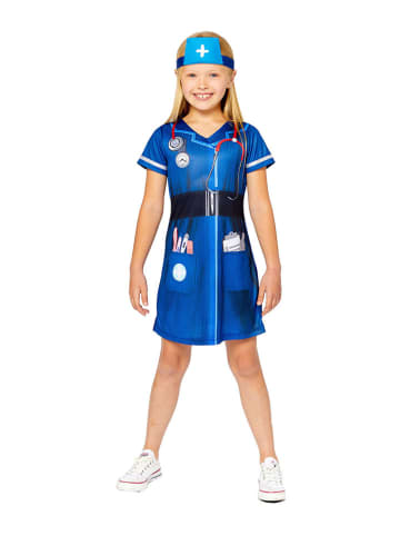 amscan 2-delig kostuum "Sustainable Nurse" blauw