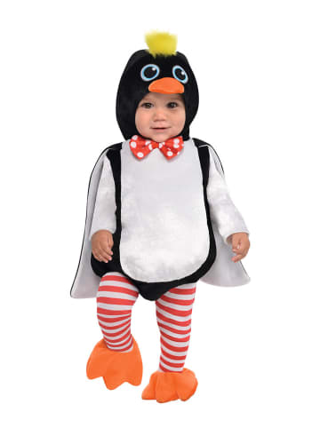 amscan 3-delig kostuum "Pinguin" wit/oranje