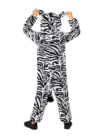 amscan Kombinezon "Zebra" w kolorze szaro-białym