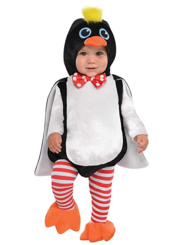 amscan 2-delig kostuum "Waggelende Pinguin" zwart/wit