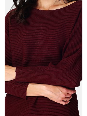 ASSUILI Sweter w kolorze bordowym