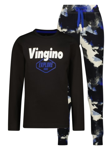 Vingino Piżama "Wircon" w kolorze czarno-niebieskim