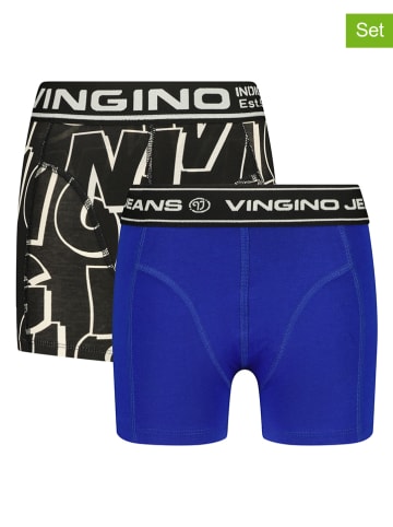 Vingino 2-delige set: boxershorts "Logo" zwart/blauw
