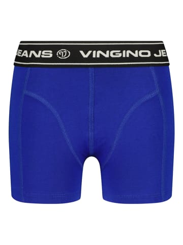 Vingino 2er-Set: Boxershorts "Logo" in Schwarz/ Blau