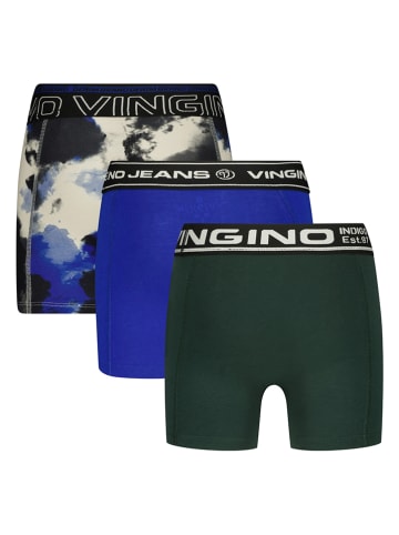 Vingino 3-delige set: boxershorts blauw/groen