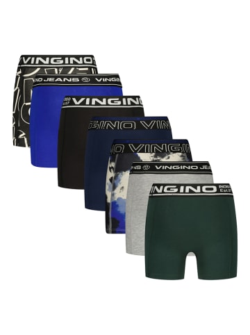 Vingino 7-delige set: boxershorts blauw/zwart/groen