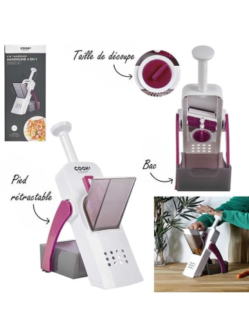 COOK CONCEPT Krajalnica w kolorze biało-fioletowym do warzyw - wys. 33 cm