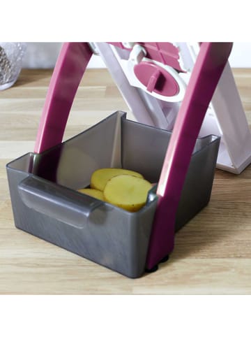 COOK CONCEPT Krajalnica w kolorze biało-fioletowym do warzyw - wys. 33 cm