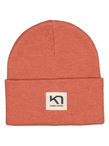 KARI TRAA Czapka beanie w kolorze pomaraÅ„czowym