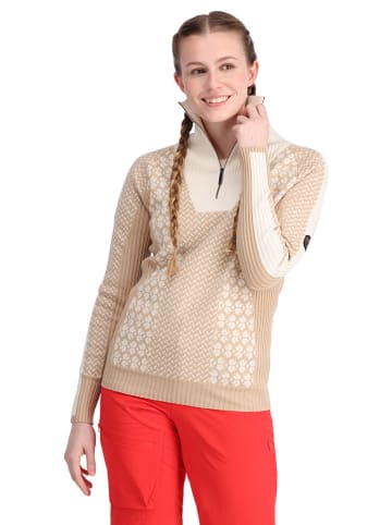 KARI TRAA Sweter w kolorze beżowym