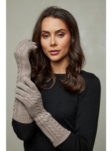 Soft Cashmere Handschuhe in Taupe