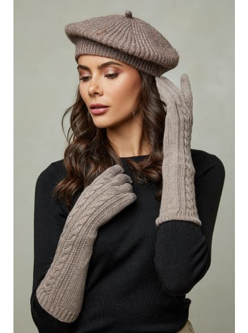 Soft Cashmere Handschuhe in Taupe