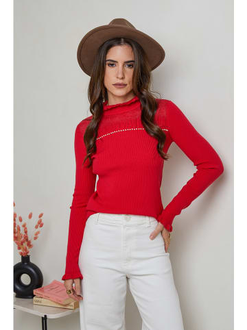 Soft Cashmere Pullover in Rot