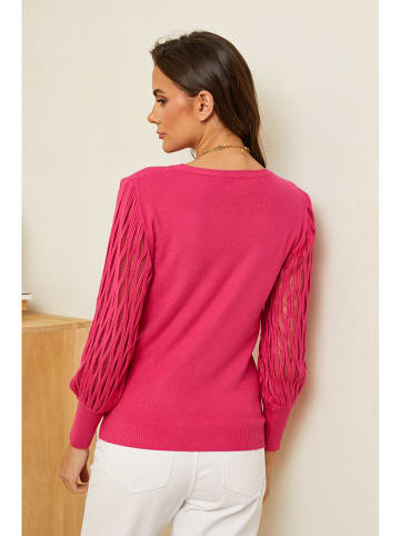 Soft Cashmere Pullover in Fuchsia