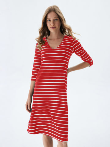 LTB Kleid "Loyata" in Rot/ Weiß