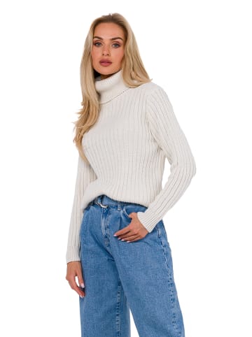 made of emotion Rollkragenpullover in Creme