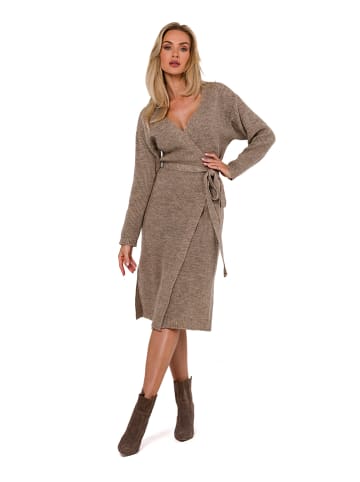 made of emotion Strickkleid in Taupe