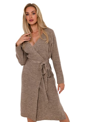 made of emotion Strickkleid in Taupe