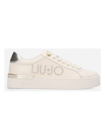 Liu Jo Leren sneakers crème/goudkleurig
