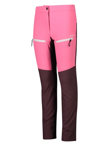 CMP Spodnie funkcyjne w kolorze różowo-czerwonym