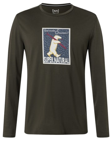 super.natural Longsleeve "Skiatore" in Khaki
