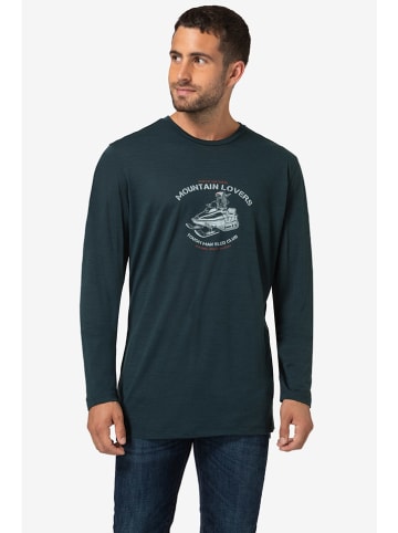 super.natural Longsleeve "Sled Club" in Dunkelblau