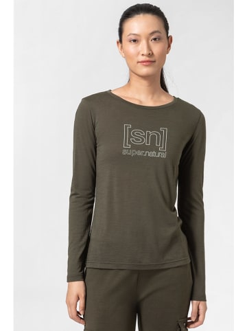 super.natural Longsleeve "Logo" in Khaki