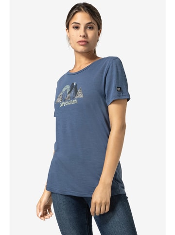 super.natural Shirt "Triangle Hill" in Blau