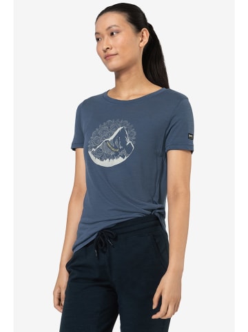 super.natural Shirt "Mountain Mandala" in Blau
