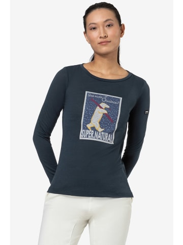 super.natural Longsleeve "Skiatrice" in Dunkelblau