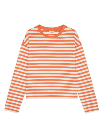 Marc O'Polo DENIM Koszulka w kolorze pomarańczowo-białym