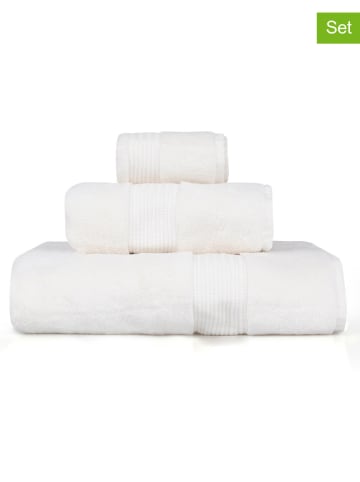 Colorful Cotton 3tlg. Handtuch-Set "Chicago" in Weiß