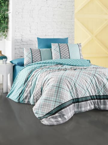 Colorful Cotton Renforcé beddengoedset "Life" turquoise