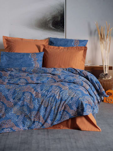 Colorful Cotton Renforcé beddengoedset "Tedric" blauw