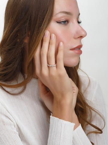 Pandora Rosévergulde ring met edelstenen