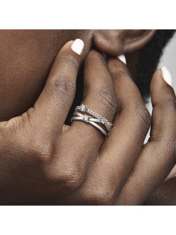 Pandora Silber-Ring mit Edelsteinen