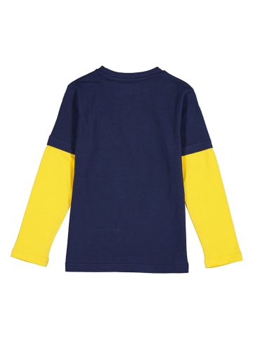 lamino Longsleeve donkerblauw/geel