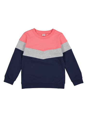 lamino Sweatshirt in Dunkelblau/ Grau/ Rosa