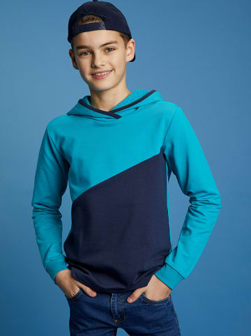 lamino Hoodie in Blau/ Dunkelblau