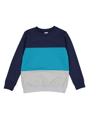 lamino Sweatshirt in Dunkelblau/ Blau/ Grau