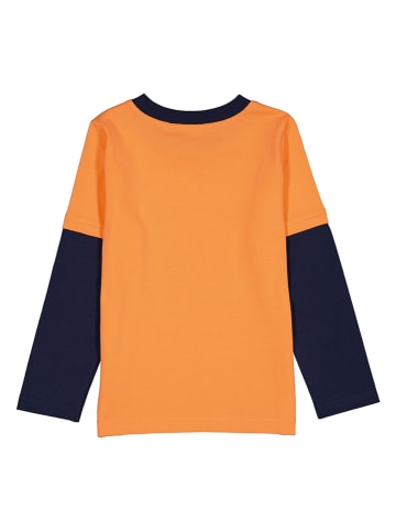 lamino Longsleeve oranje/donkerblauw