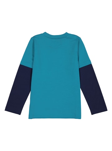 lamino Longsleeve in Blau/ Dunkelblau