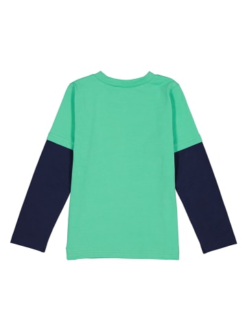 lamino Longsleeve in Türkis/ Dunkelblau