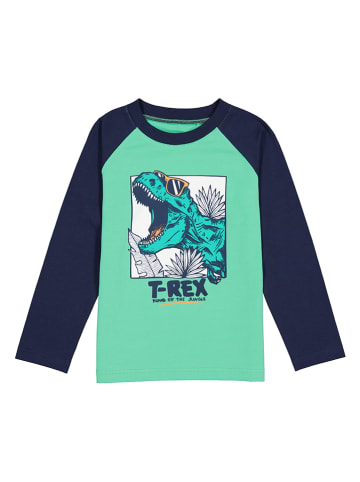 lamino Longsleeve turquoise/donkerblauw