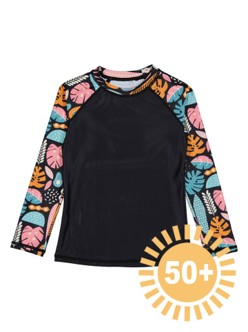 lamino Koszulka kąpielowa w kolorze czarnym ze wzorem