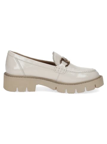 Caprice Skórzane slippersy "Arabella" w kolorze białym
