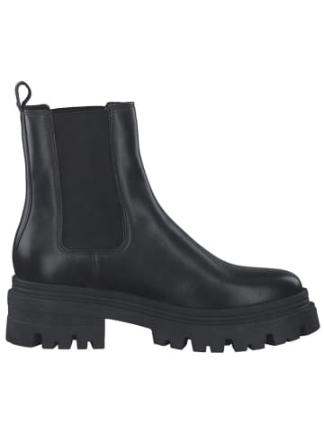 Tamaris Leder-Chelsea-Boots in Schwarz