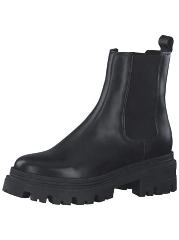 Tamaris Leder-Chelsea-Boots in Schwarz