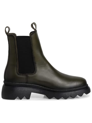 Tamaris Leder-Chelsea-Boots in Schwarz